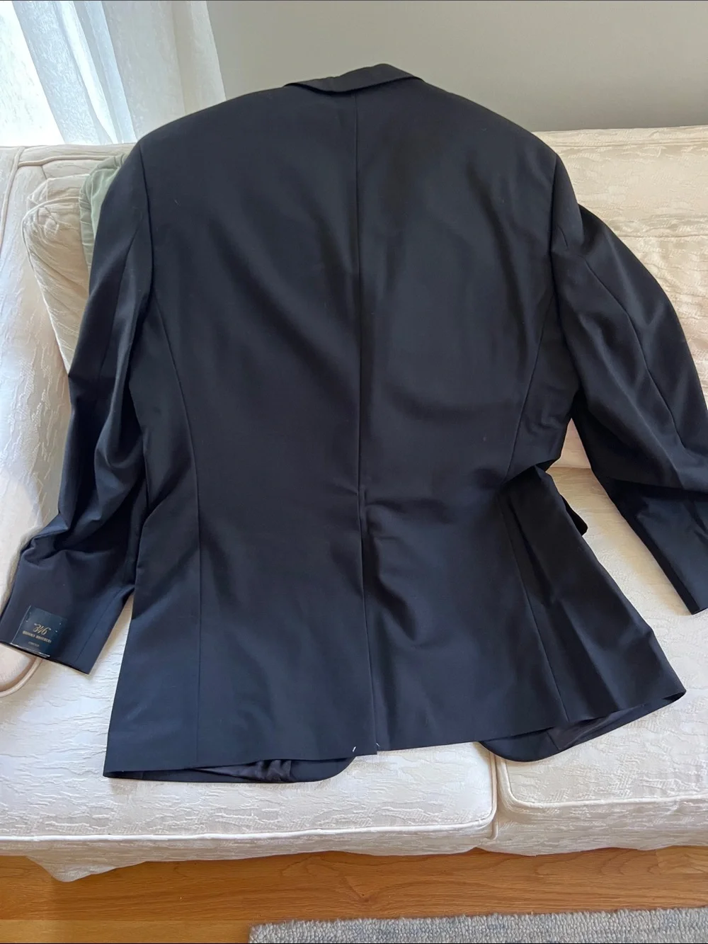 Brooks Brothers Black Sport Coat with Dark Brown Lining